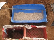 Installation d'un bac de drainage